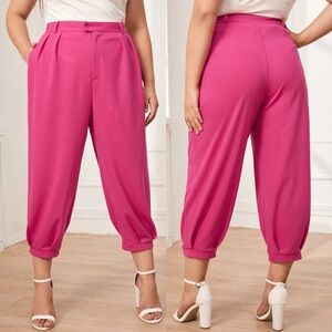 SHEIN Plus Fold Pleated Cropped Trousers 4X / 22